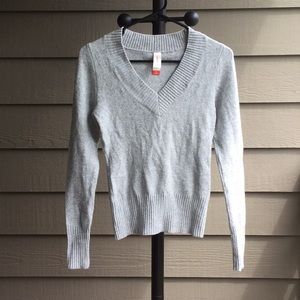 No Boundaries Grey V neck sweater
